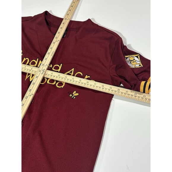 Walt Disney Winnie The Pooh Baseball Jersey XS Red Hundred Acre Wood Embroidered - Picture 9 of 11